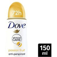 Dove Advanced Care Go Fresh Passion Fruit & Lemongrass Scent Anti-perspirant Deodorant Spray for 72 hours protection 150ml | Boots.com