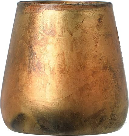 Creative Co-Op Antique Brass Pillar Candle Holder | Amazon (US)