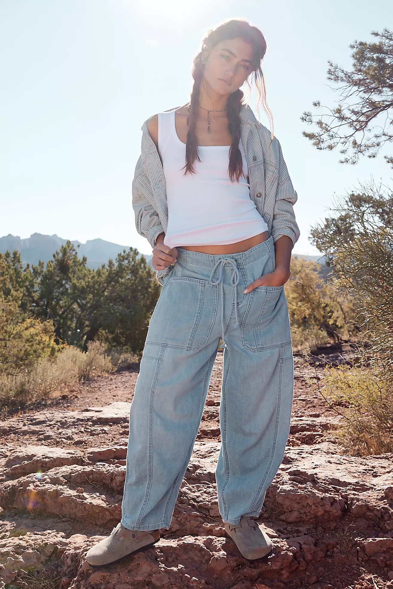 We The Free Silverton Pull-On Barrel Jeans | Free People (Global - UK&FR Excluded)
