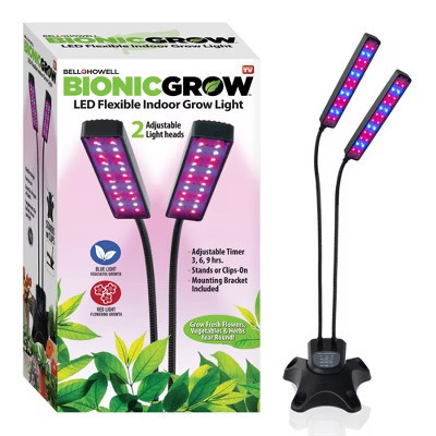 Bell + Howell Bionic Grow Light for Indoor Plants 2-Head LED | Target