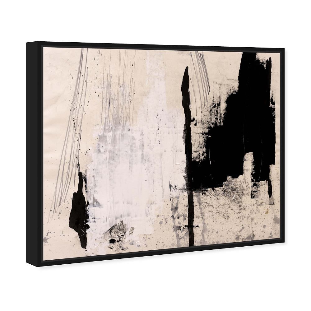 'Cascading Shade' Abstract Wall Art, Black, 30&amp;quot; x 24&amp;quot; | West Elm (US)