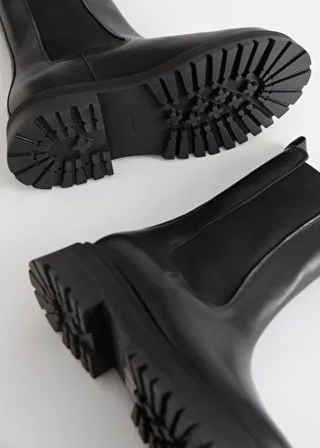 Chunky Chelsea Leather Boots - Black - Chelseaboots - & Other Stories US | & Other Stories US