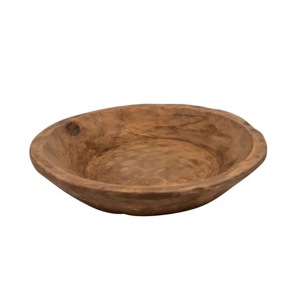 Jeremie Painted Round Rustic Wooden Dough Decorative Bowl | Wayfair North America