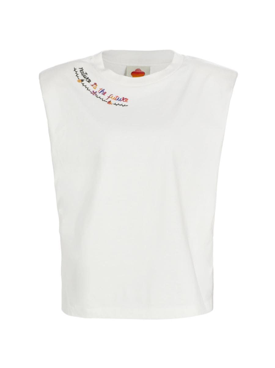 Nature Is The Future Embroidered T-Shirt | Saks Fifth Avenue