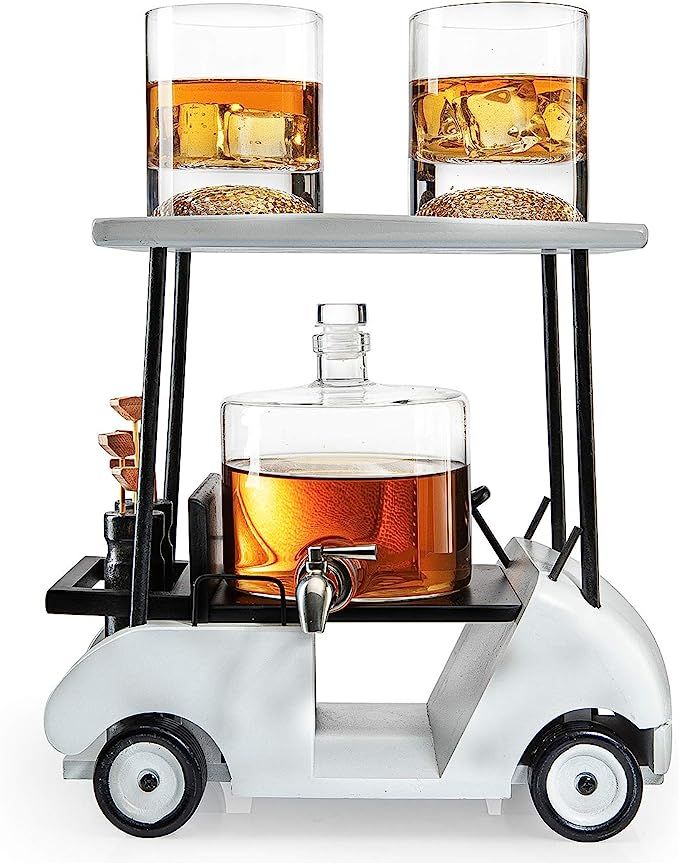 Golf Decanter Whiskey Decanter and 2 Whiskey Glasses - The Wine Savant, Golf Gifts for Both Men &... | Amazon (US)