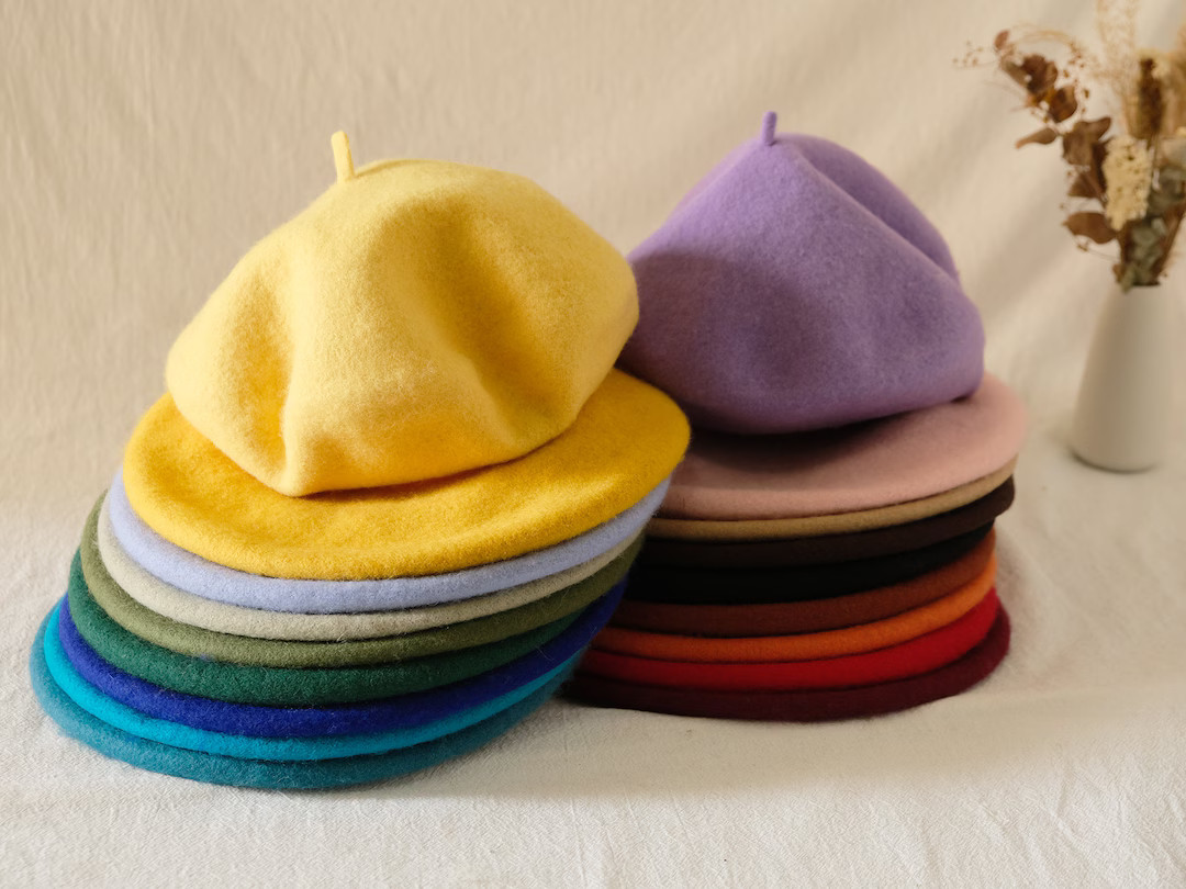 Wool Beret: Classic French Style, Fall Winter Hat - Etsy UK | Etsy (US)
