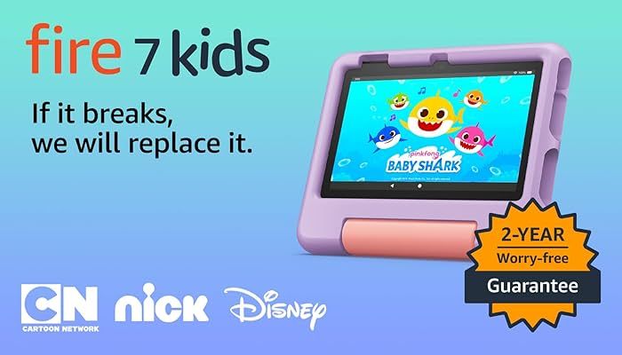 Amazon Fire 7 Kids tablet, ages 3-7. Top-selling 7" kids tablet on Amazon - 2022. Set time limits... | Amazon (US)