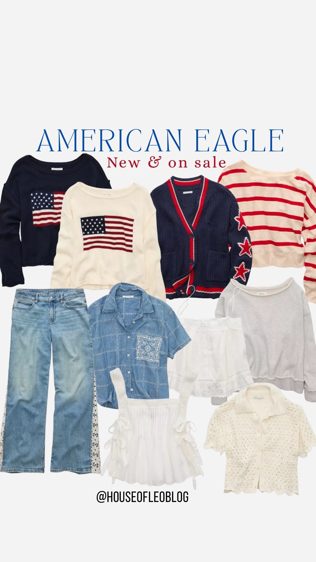 American Eagle. Flag sweater. MDW, 4th of July outfits

#LTKSaleAlert