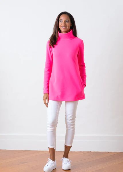 Cobble Hill Turtleneck (Neon Pink) | Dudley Stephens