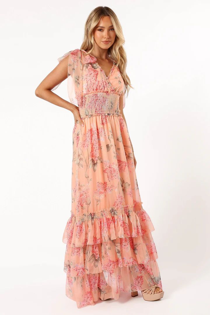 Fionna Maxi Dress - Peach Floral | Petal & Pup (US)
