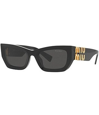 Miu Miu Women's MU 09WS53-X 53mm Rectangle Sunglasses - Black/Dark Grey | Dillard's