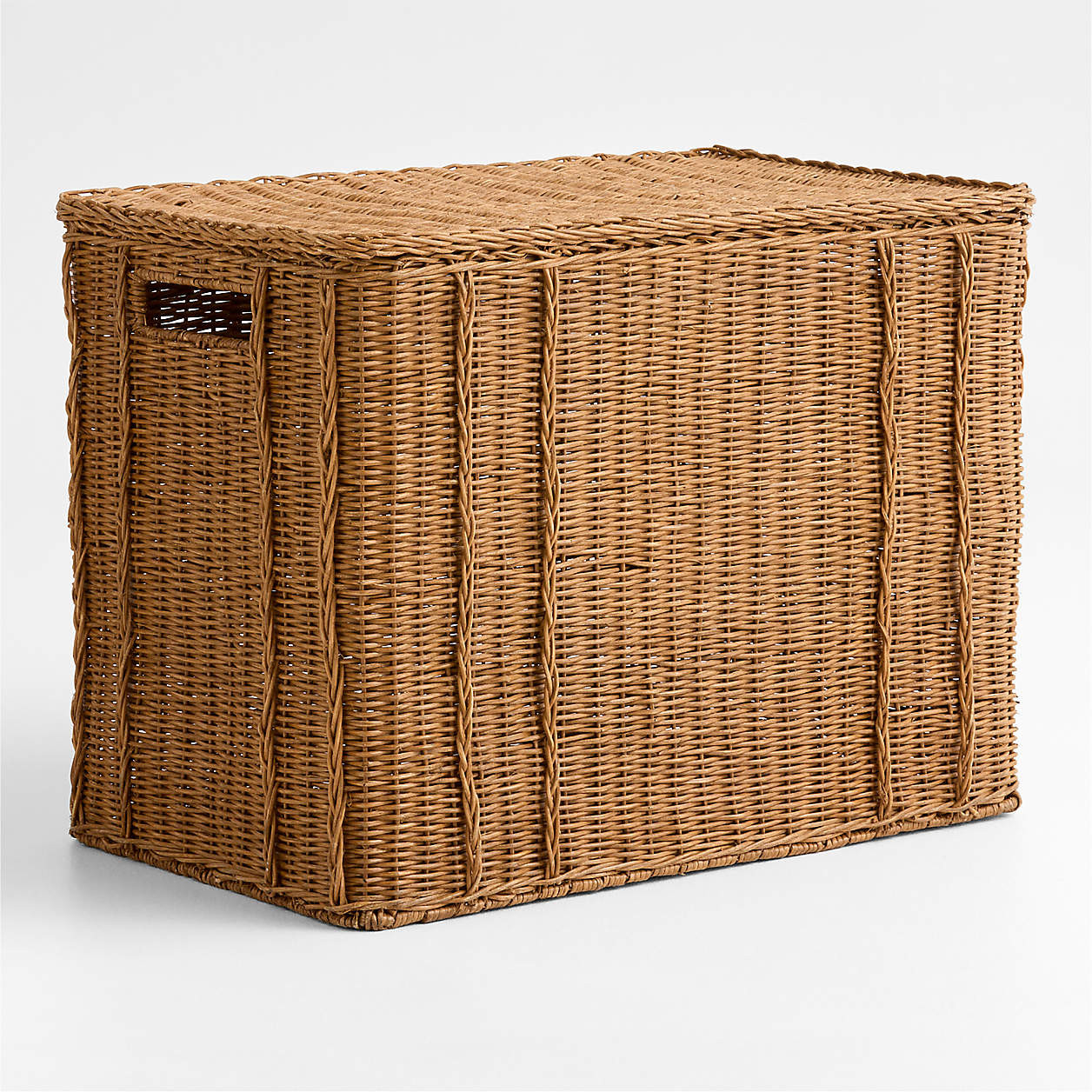 Alford Rattan Small Rectangle Basket + Reviews | Crate & Barrel | Crate & Barrel
