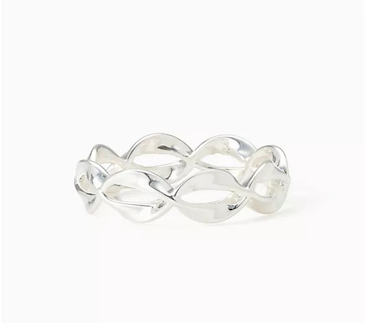 Christian James by Scott Grimes Sterling Ripple Eternity Symbol Band Ring - QVC.com | QVC