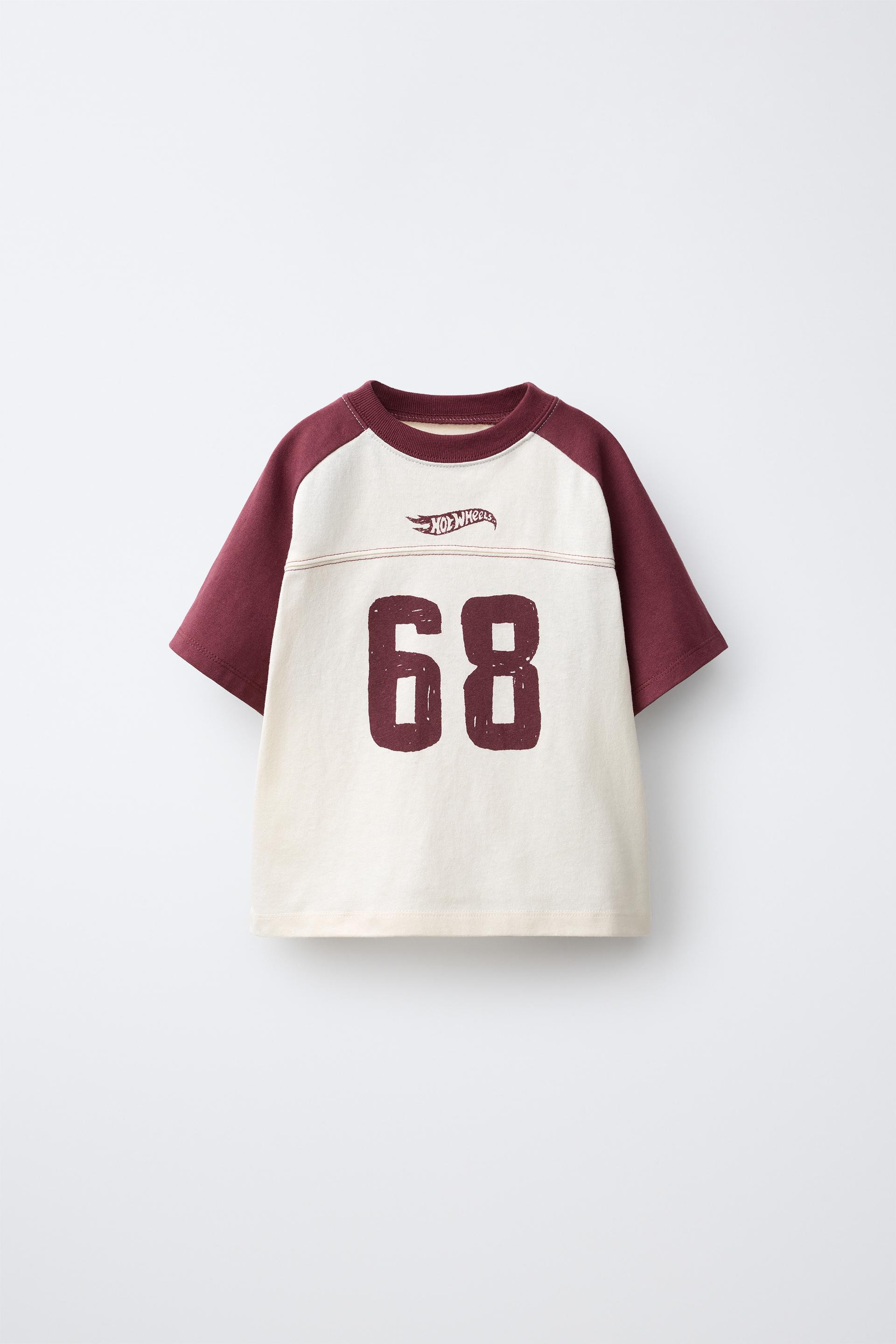 Zara - Hot Wheels Mattel © Graphic T-Shirt - Maroon - 4 Years (40,9 Inches) - Kids | Zara US