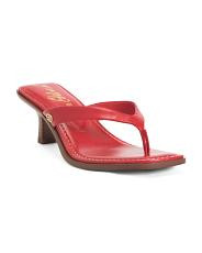 leather dollie heeled sandals | TJ Maxx