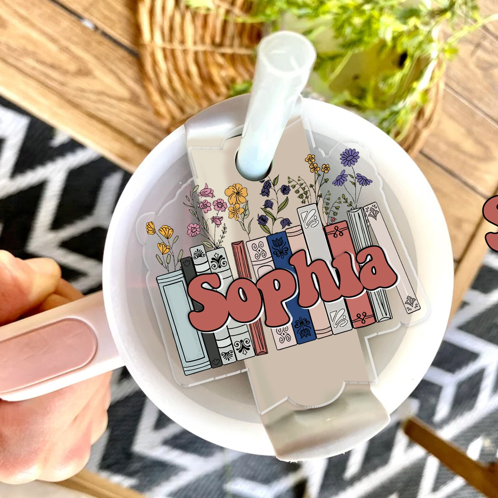 Personalized Book Lovers Tumbler Name Tag, Custom 30oz 40oz Tumbler Quencher Plate Topper, Tumble... | Etsy (US)