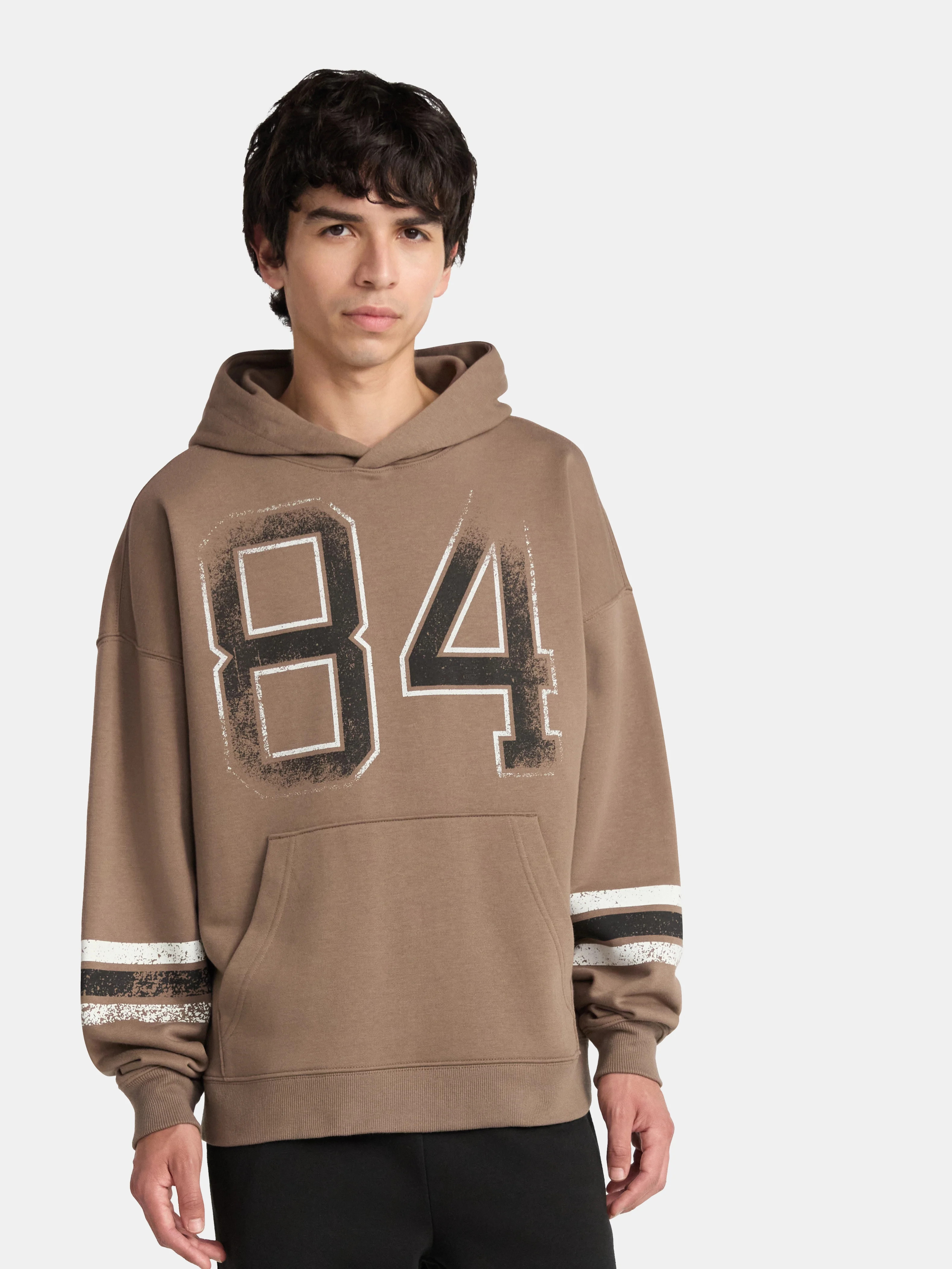 No Boundaries Varsity Hoodie with Long Sleeves, Men's & Big Men's | Walmart (US)