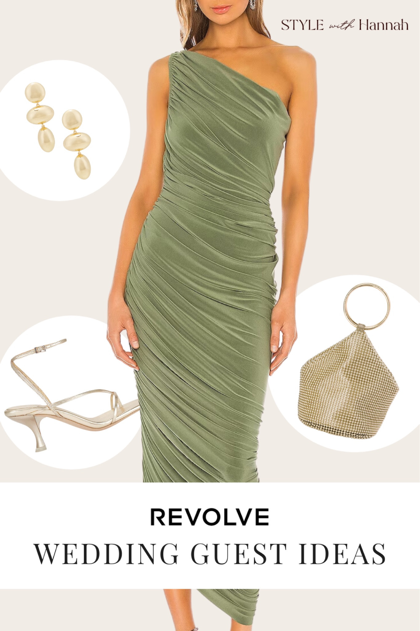 Fall semi-formal or cocktail wedding guest dress and outfit idea 🍃olive and gold 

#LTKparties #LTKwedding #LTKstyletip