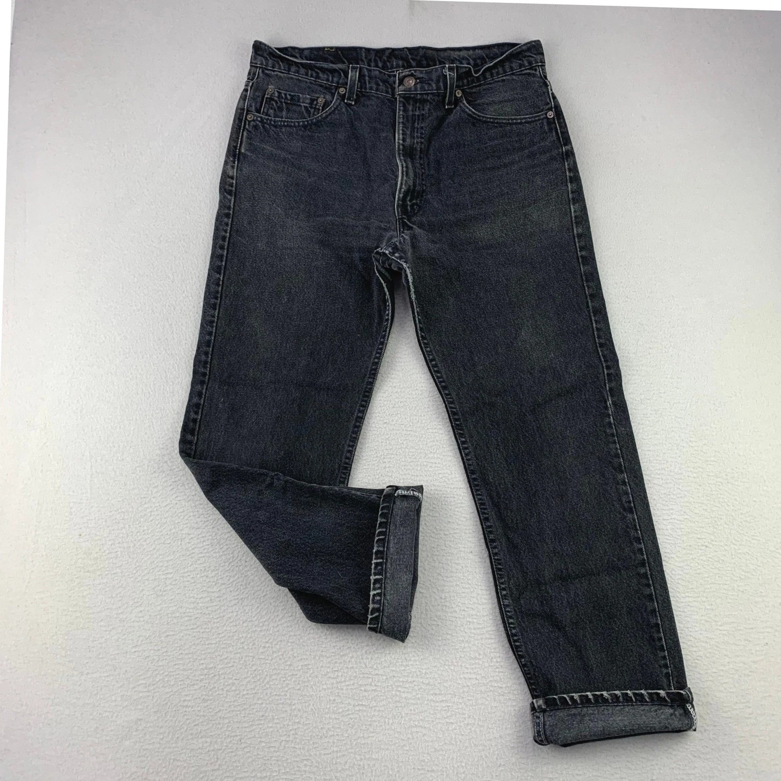 Vintage Levi's Jeans 505 Mens 36x30 Black Denim Made in USA 90s Straight Work | eBay | eBay US