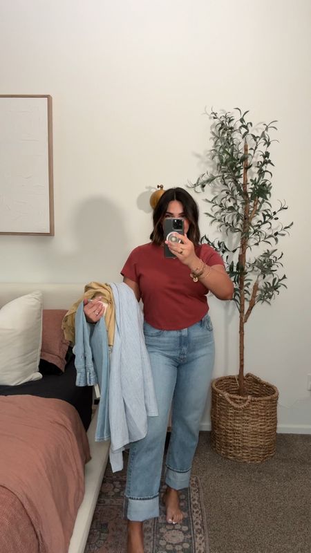 Madewell haul for spring! 20% off with the LTK code :) 

Jeans size 30
Tops and dress size L 
(Size up if in between in all) 

#LTKxMadewell #LTKMidsize #LTKStyleTip