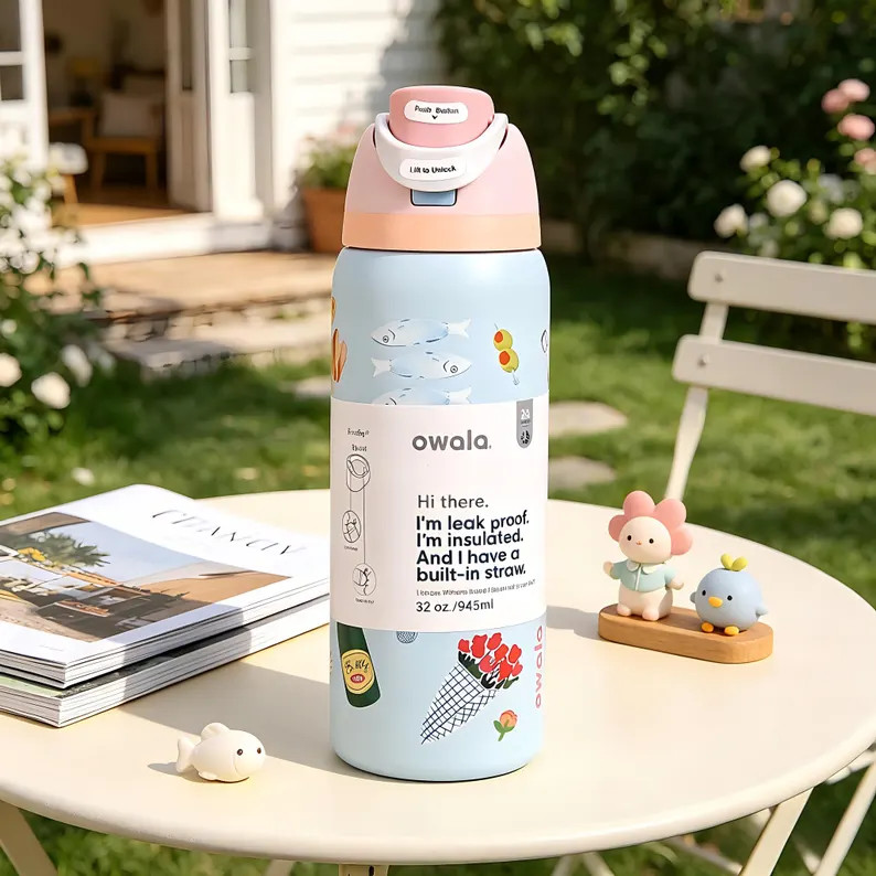 Owala Picnic Prep FreeSip 32oz Tumbler-Custom Laser Ink Design, Insulated Stainless Steel Water B... | Etsy (Global)