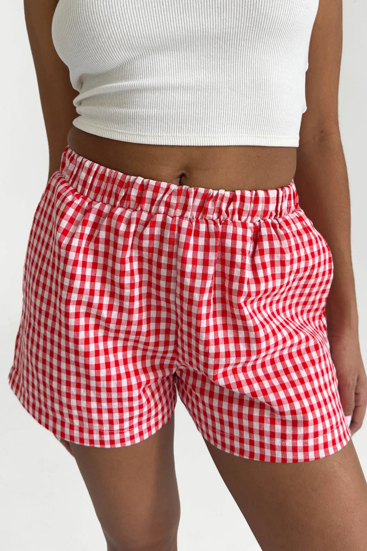 Poolside Shorts in Red | Grey Bandit