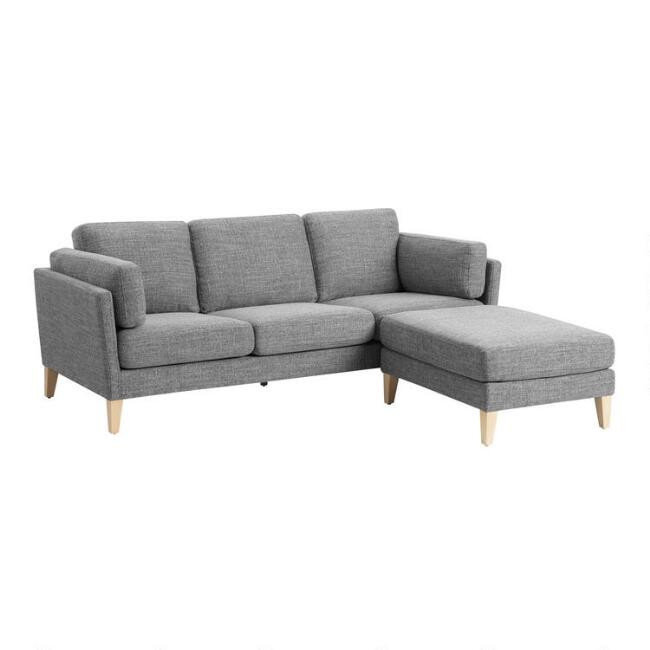Graphite Woven Noelle Sofa And Ottoman | World Market