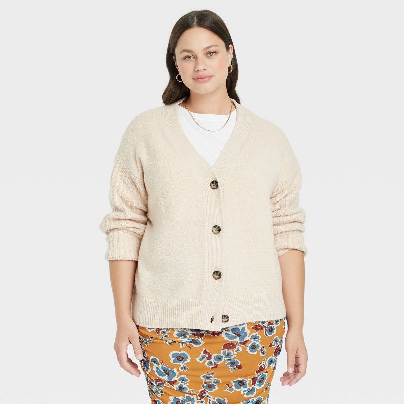 Women's Plus Size Button-Down Cardigan - Ava & Viv™ | Target