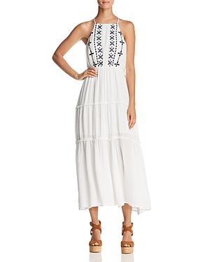 En Creme Embroidered Tiered Midi Dress - 100% Exclusive | Bloomingdale's (US)