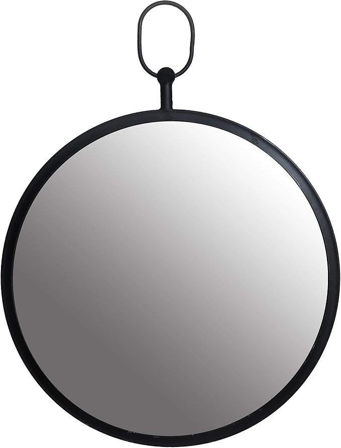 Patton Wall Decor Black Round Wall Mirror With Decorative Handle | Amazon (US)
