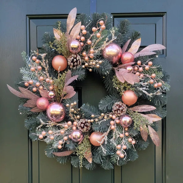 Christmas Pine Ornaments Berry 22" Wreath | Wayfair North America