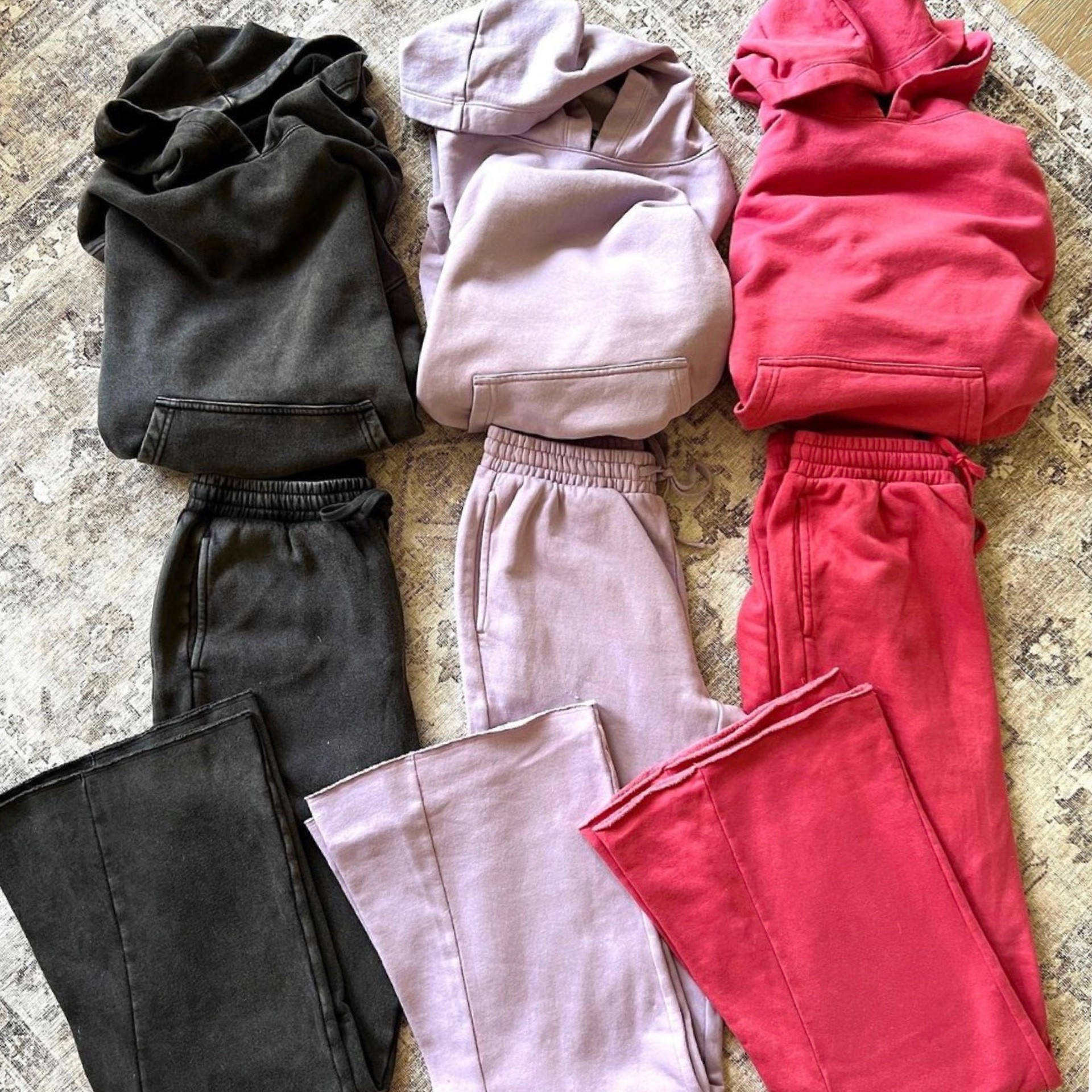 Scroll to shop! Mineral wash sets are back! Size down in pants if between