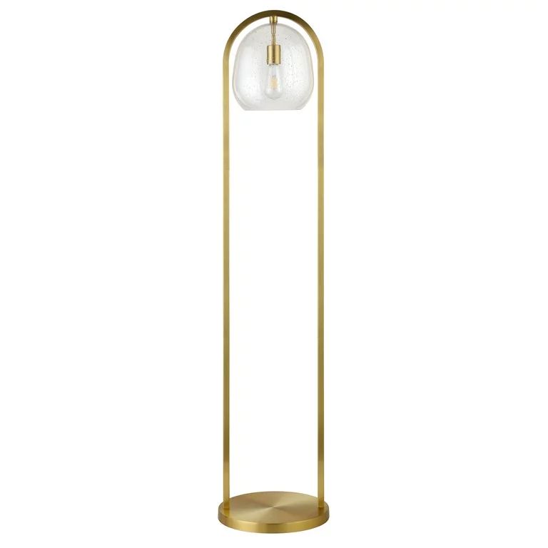 Evelyn&Zoe Modern/Contemporary 64" Tall Brushed Brass Floor Lamp | Walmart (US)