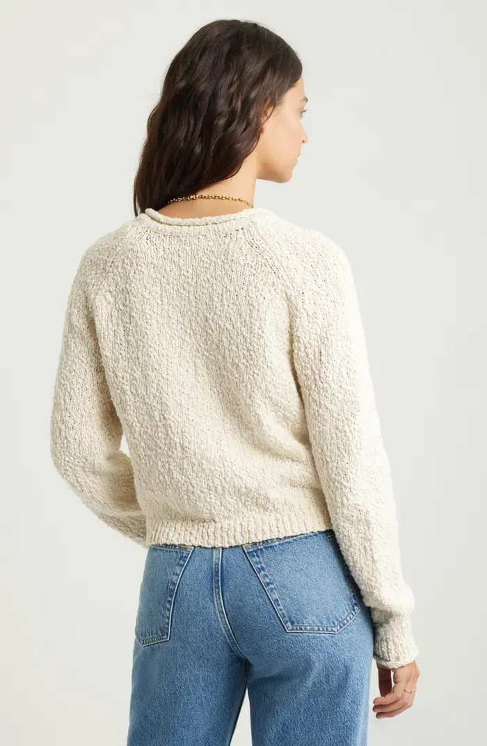 Fitted Textured Cotton Cardigan | Nordstrom