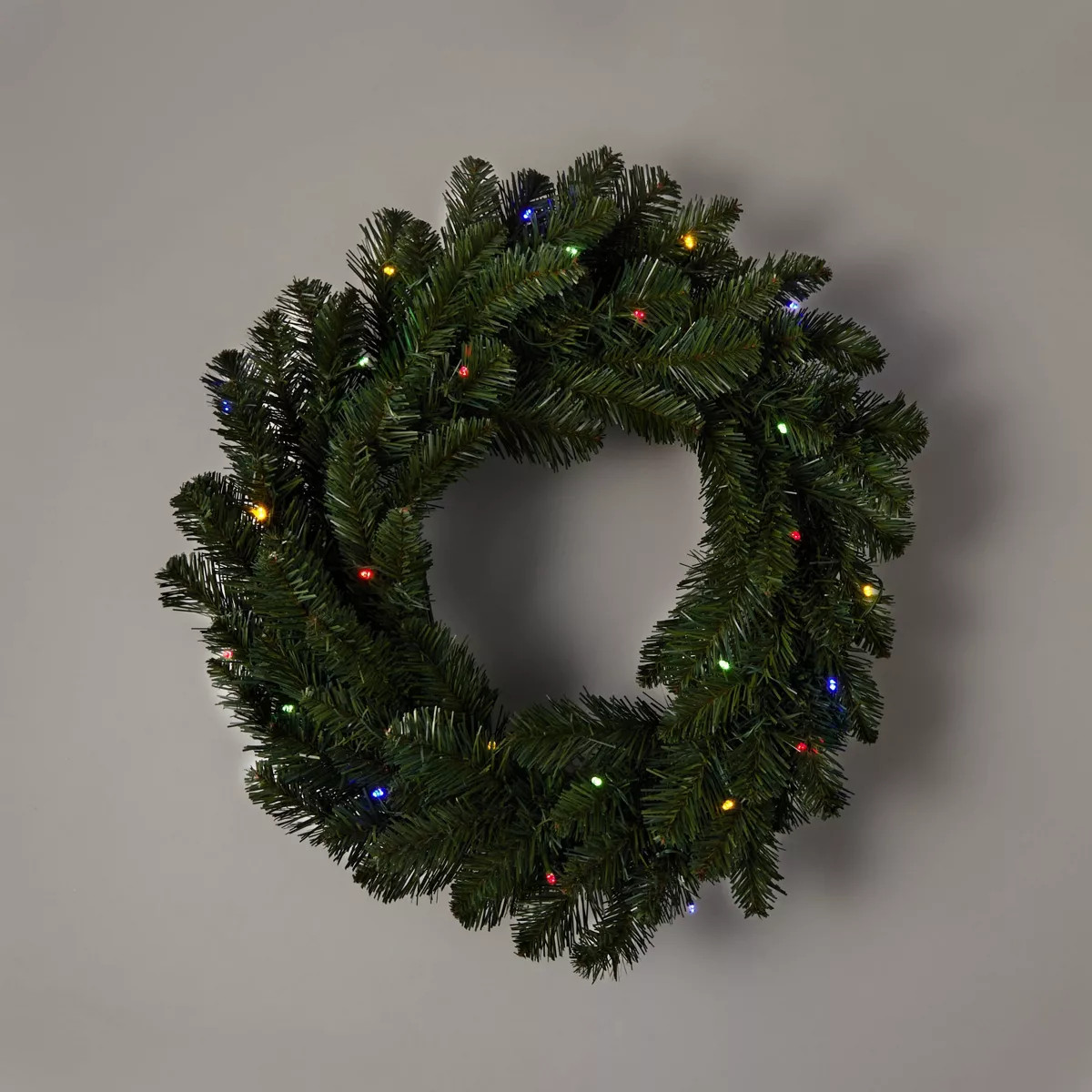 22" Pre-lit Battery Operated LED Artificial Christmas Wreath Dual Color Lights - Wondershop™: I... | Target
