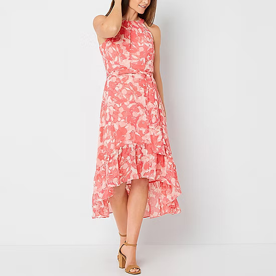 new!R & K Originals Sleeveless Floral High-Low Fit + Flare Dress | JCPenney