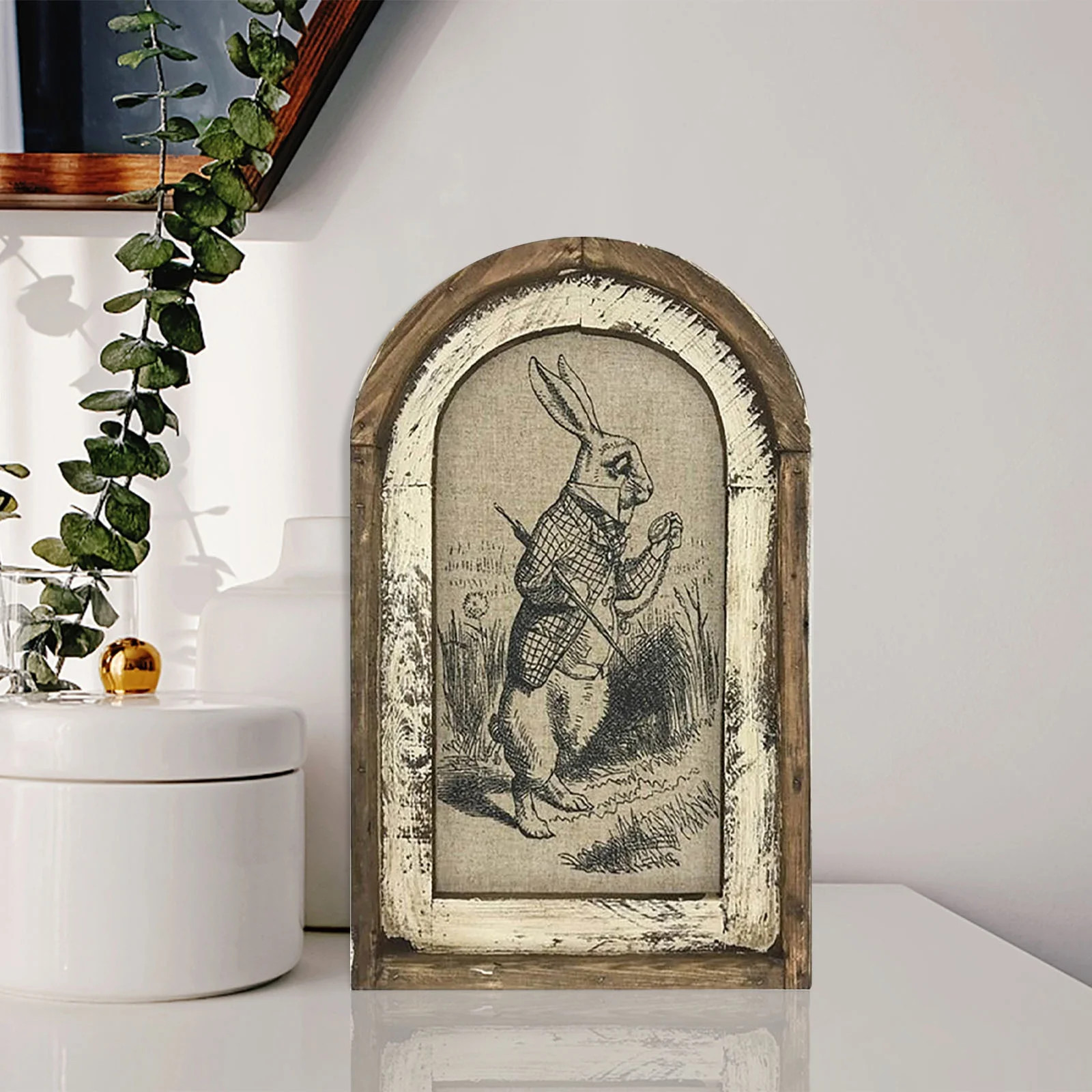Rabbit-Shape Wall Art Rustic Decor Home Art Decorative Ornaments | Walmart (US)