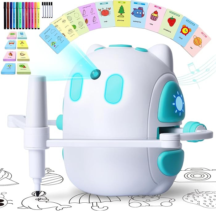Drawing Robot for Kids 150 Educational Cards Smart Drawing Robot Voice Interactive Partner Montes... | Amazon (US)