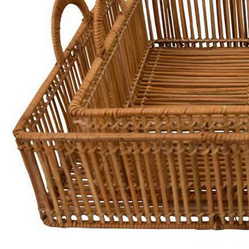 Bungalow Rose Hallet Natural Fiber Tray - Set of 2 | Wayfair | Wayfair North America