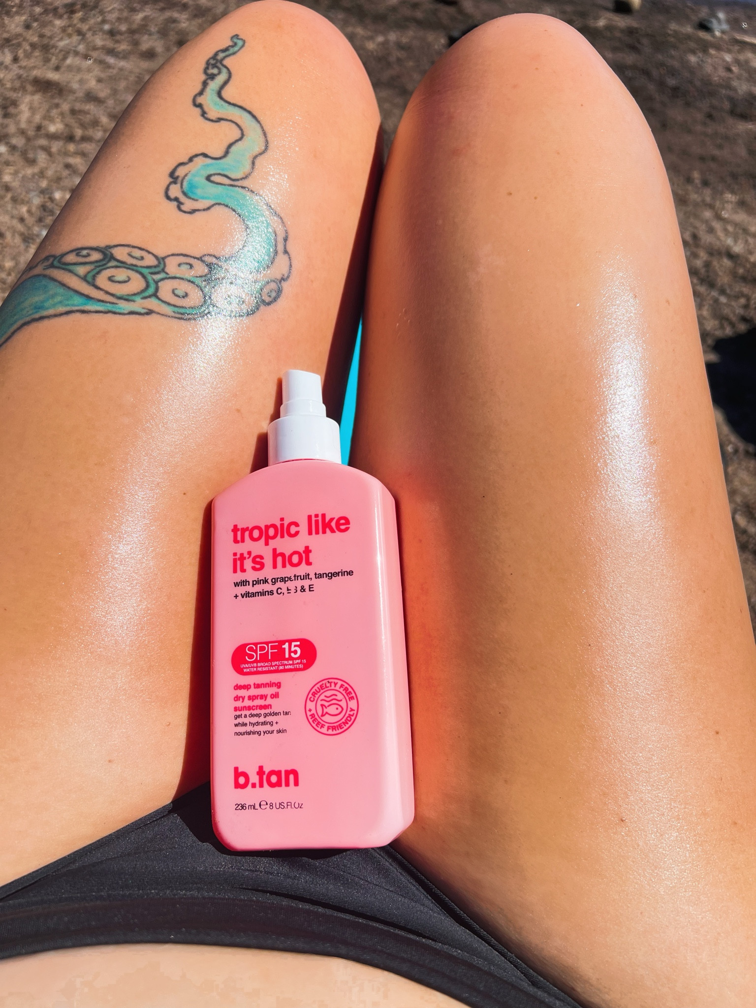 This btan.rocks tanning oil spray is the best! SPF 15 to protect your skin and helps you soak up all that sun for a beautiful tan! Plus is smells like grapefruit! 

#LTKswim #LTKbeauty #LTKSeasonal