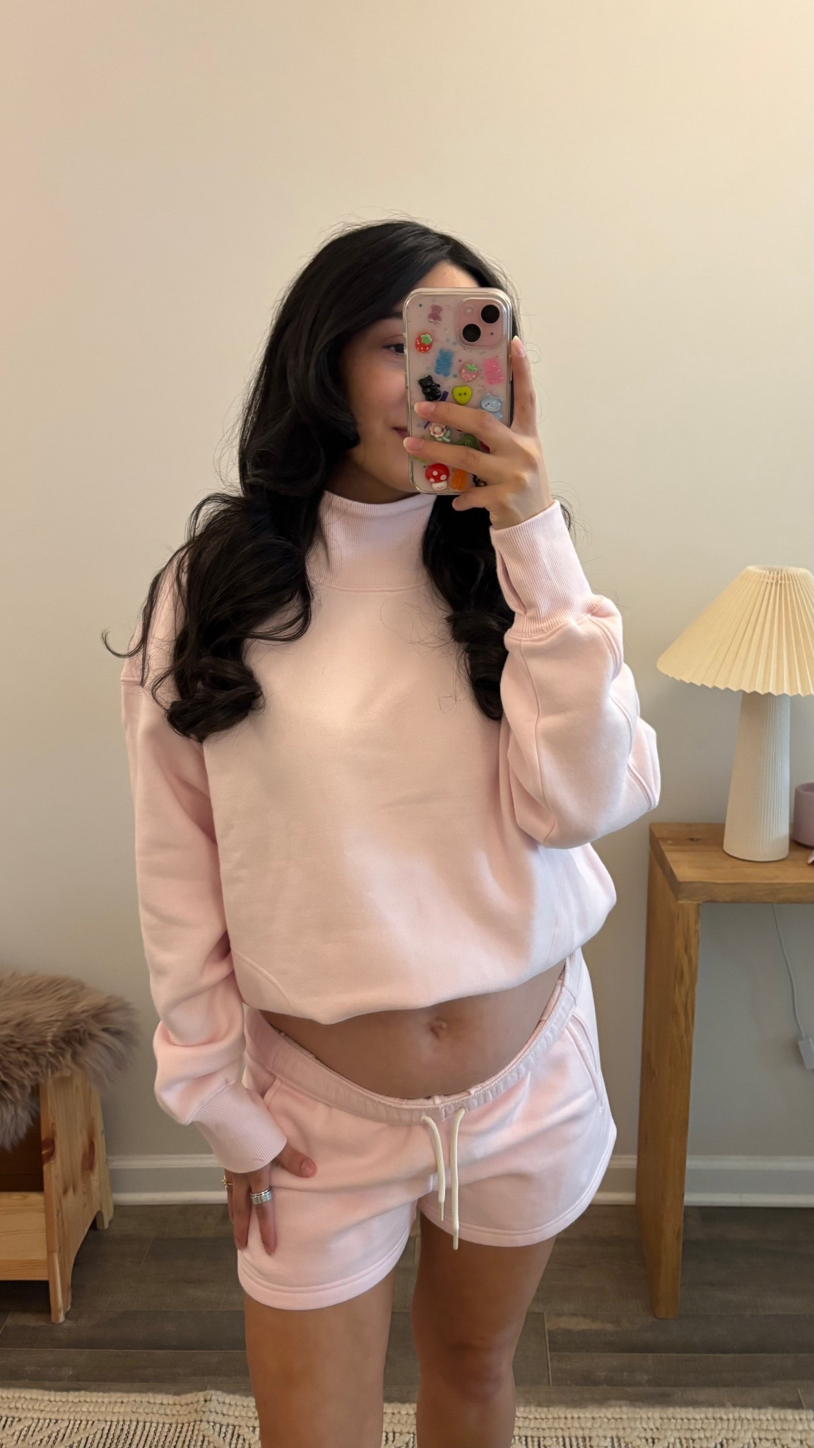 Aerie cloud fleece mock neck sweatshirt (xs)
Aerie cloud fleece shorts (s)
@Aerie 

#LTKSaleAlert #LTKBump #LTKootd