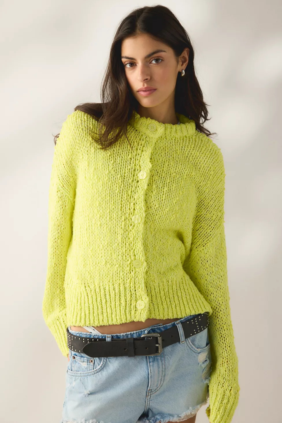 BDG Bridget Cotton Slub Knit Oversized Cardigan | Urban Outfitters (US and RoW)