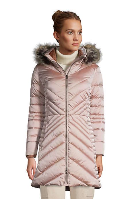 Women's Insulated Plush Coat with Hood | Lands' End (US)