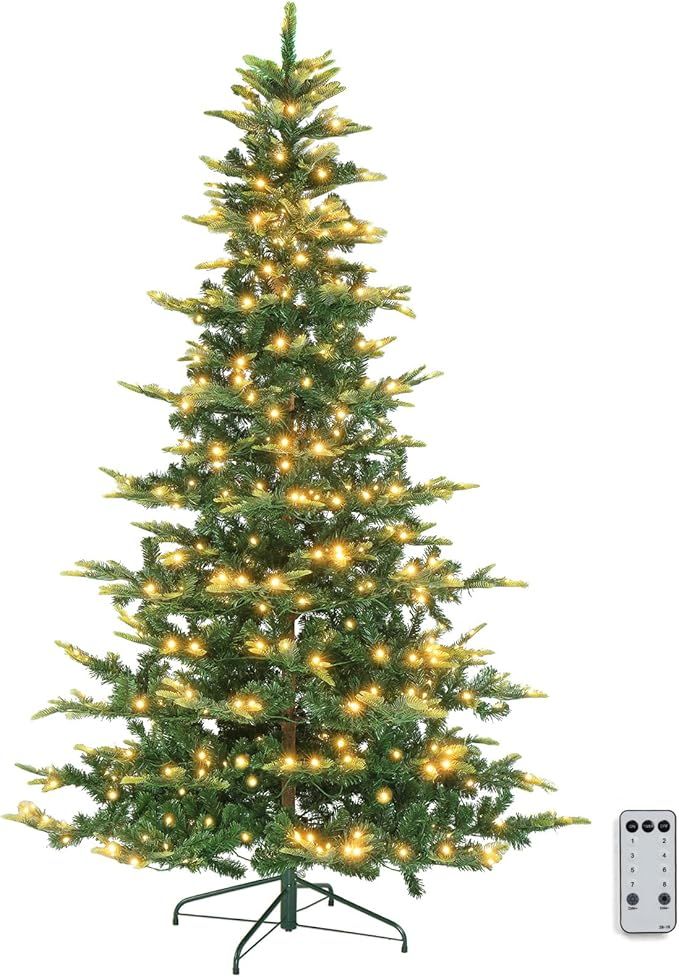 VINGLI 6ft Pre-Lit Aspen Artificial Christmas Tree with LED Lights, Realistic Christmas Tree w/93... | Amazon (US)