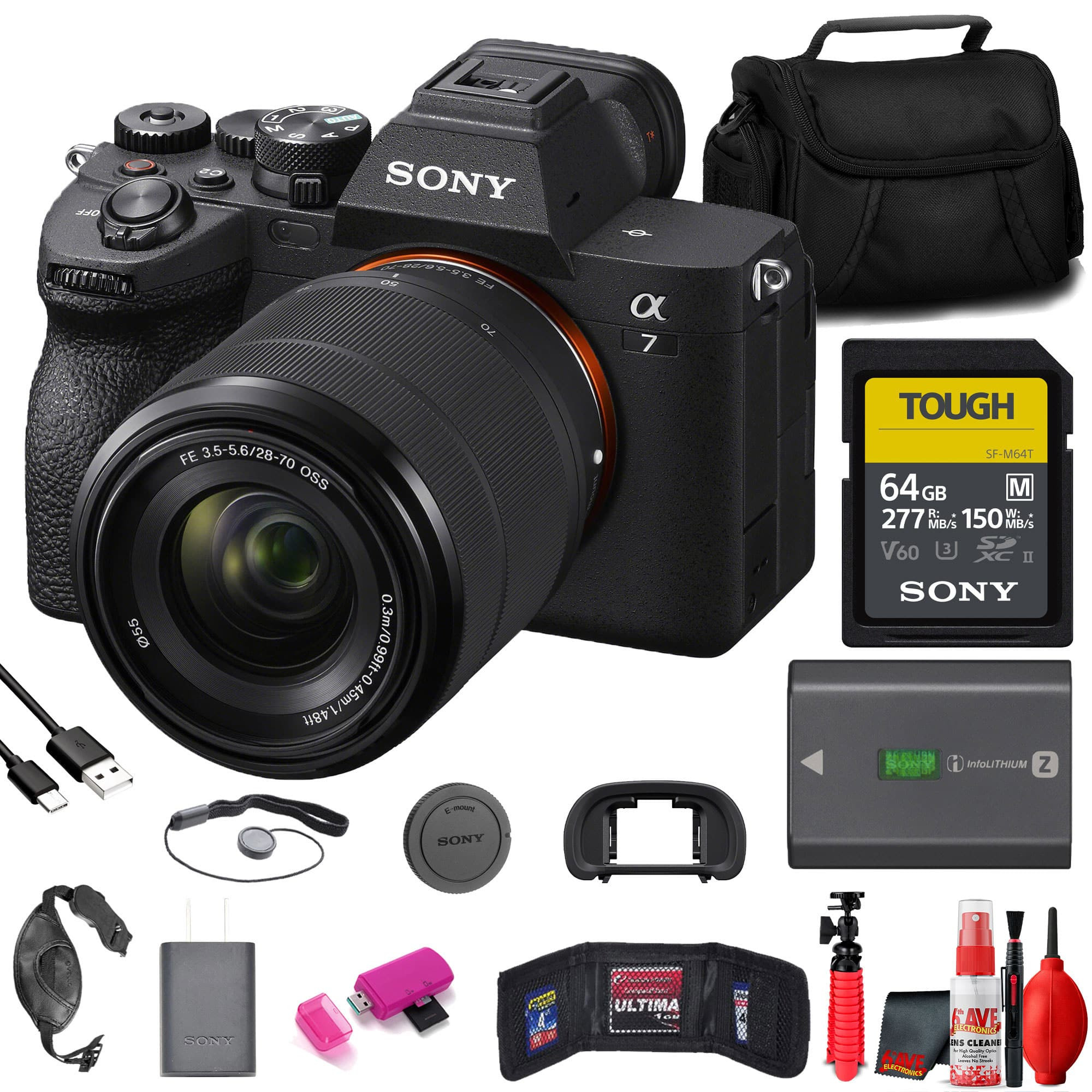 Sony - a7 IV Mirrorless Camera with 28-70mm Lens + 64GB Card + Bag + More | Best Buy U.S.