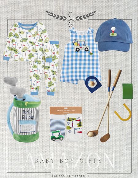 Amazon baby gifts, baby golf gifts, baby spring, Amazon baby, preppy baby, baby shower, baby shower gifts, baby pajamas, kids golf, golf toy. Callie Glass 

#LTKSeasonal #LTKbaby #LTKkids