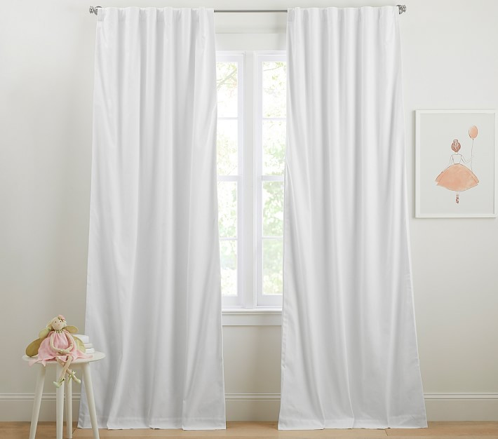 Quincy Cotton Canvas Noise Reducing Blackout Curtain Panel | Pottery Barn Kids