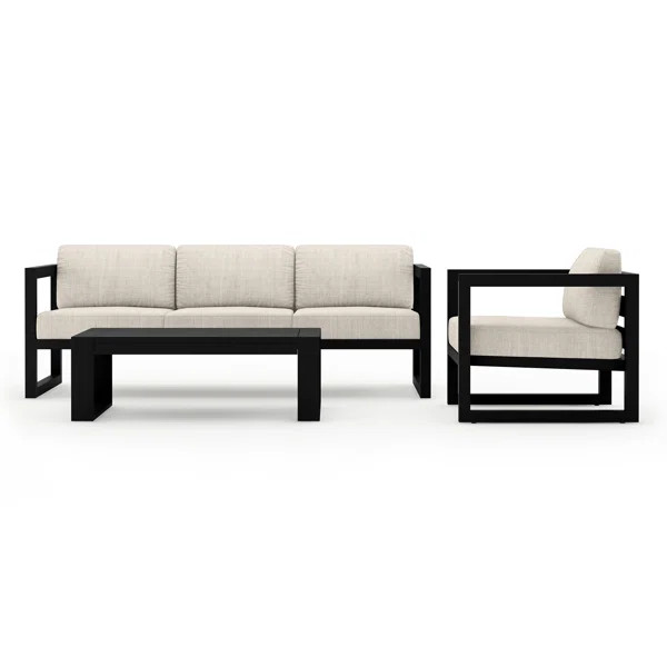 Smith 3-Piece Sofa Seating Group with Sunbrella Cushions | Wayfair North America