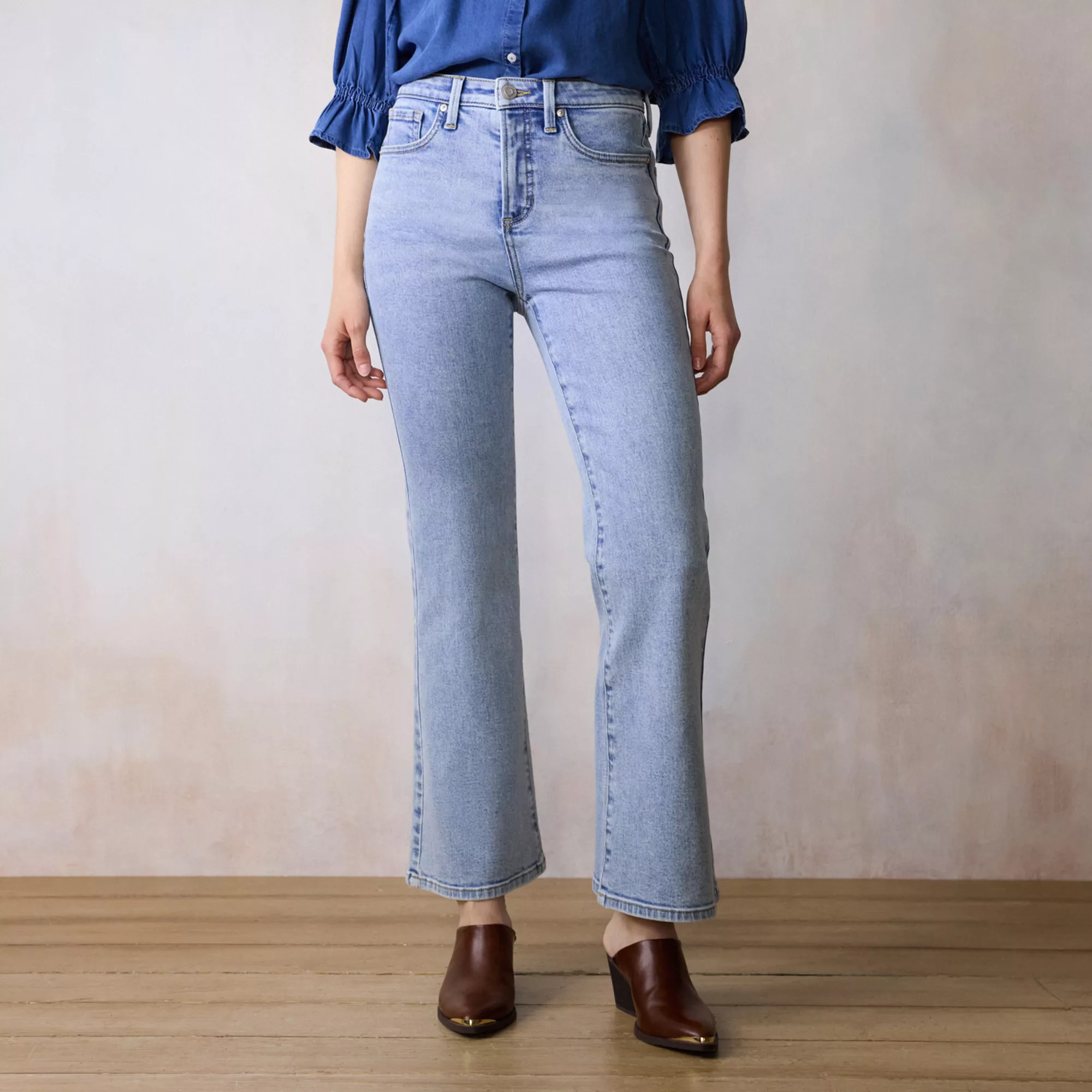 Petite LC Lauren Conrad Super High Rise Flare Jeans | Kohl's