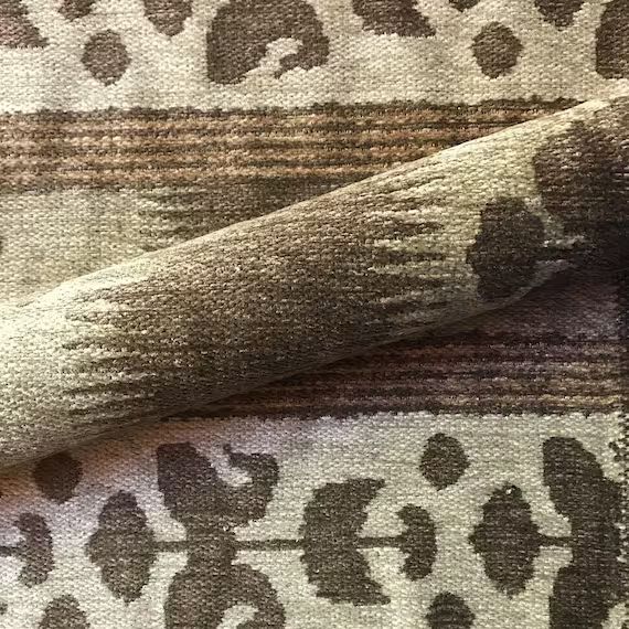 Neutral Navajo Woven Pile Velvet Upholstery Fabric 54 | Etsy | Etsy (US)